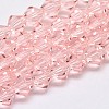 Imitate Austrian Crystal Bicone Glass Beads Strands GLAA-F029-3x3mm-15-1