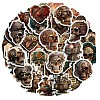 50Pcs Halloween Steampunk Skull PVC Adhesive Sticker Sets PW-WG79286-01-1