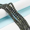 Natural Serpentine/Green Lace Stone Beads Strands X-G-S259-15-6mm-1-4