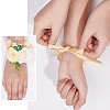 CRASPIRE 2PCS Silk Wrist Corsage AJEW-CP0001-51C-3