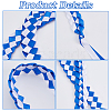 Two Tone Graduation Ribbon Leis FIND-WH0423-78A-6