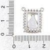 Brass Micro Pave Clear Cubic Zirconia Pendants KK-CBA6A75-48C-P-3
