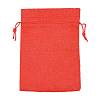 Polyester Imitation Burlap Packing Pouches Drawstring Bags ABAG-R004-18x13cm-01-3