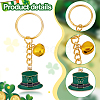   16Pcs 2 Style St.Patrick's Day Alloy Enamel Charms Keychains KEYC-PH0001-70-4