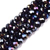 Electroplate Glass Beads Strands X-EGLA-A044-T6mm-B15-1