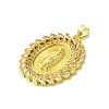 Real 18K Gold Plated Brass Micro Pave Cubic Zirconia Pendants KK-H472-16G-02-2