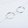 925 Sterling Silver Hoop Earrings EJEW-BB47660-C-1