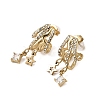 304 Stainless Steel Rhinestone Stud Dangle Earrings SA-CBA2018-06G-2