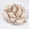 Electroplate Spiral Shell Pendants SSHEL-T009-13-1