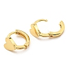 Rack Plating Brass Heart Hoop Earrings KK-C026-04G-2