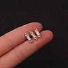 316L Surgical Stainless Steel Micro Pave Clear Cubic Zirconia Cartilage Earrings WG35DE6-12-1