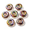 UV Plating Rainbow Iridescent Acrylic Beads OACR-P010-17C-2