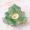 Natural Green Aventurine & Resin Candle Holder Molds DJEW-H012-03C-1