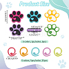  Dog Paw Print Silicone Knitting Needle Stoppers DIY-NB0010-74-2