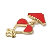 Golden Tone Alloy Enamel Pendants ENAM-O052-01G-01-3