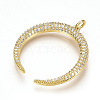 Brass Micro Pave Cubic Zirconia Pendants ZIRC-T004-09G-2