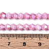 Anti-Tarnish Electroplate Bicone Glass Beads Strands EGLA-T021-4mm-16-04-4