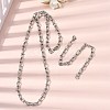 304 Stainless Steel Link Chain Bracelet & Necklace Jewelry Sets SJEW-L199-10P-1