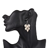 Halloween Theme Dyed Synthetic Turquoise Skull Dangle Earrings EJEW-TA00687-3