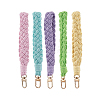 Handmade Macrame Cotton Threads Wrist Strap Pendant Decoration HJEW-JM02625-2