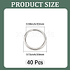 40Pcs 304 Stainless Steel Split Key Rings STAS-CY0001-01B-P-2