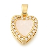 Brass Micro Pave Cubic Zirconia with Acrylic Pendants KK-S049-25G-1