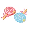 Embossed Printed Acrylic Big Pendants AC-CBAC02B-07-2