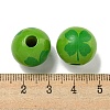 Printed Wood European Beads WOOD-G022-01B-3