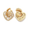 Rack Plating Heart Brass Micro Pave Clear Cubic Zirconia Hoop Earring for Women EJEW-C125-01G-4