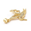 Rack Plating Brass Micro Pave Cubic Zirconia Pendants KK-E072-18G-3