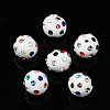 Polymer Clay Rhinestone Beads RB-T017-31G-A-1