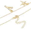 Bohemian Summer Beach Style 18K Gold Plated Shell Shape Initial Pendant Necklaces IL8059-25-3