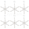 Snowflake Glass Pendant Decoration HJEW-GO00054-1