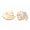 Natural Yellow Shell Shell Pendants SSHEL-Q311-002B-2