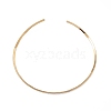 Vacuum Plating 304 Stainless Steel Textured Wire Necklace Making STAS-B036-04G-2