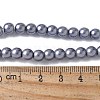 Baking Painted Pearlized Glass Pearl Round Bead Strands HY-XCP0001-22A-01-4