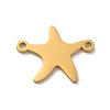 304 Stainless Steel Connector Charms STAS-O005-25G-1