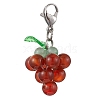 Grape Natural Carnelian Pendant Decoration HJEW-TA00293-02-1