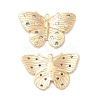 Brass with Cubic Zirconia Pendants KK-K333-46G-1