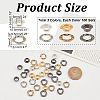  300 Sets 3 Colors Brass Rhinestone Grommet Eyelet Findings DIY-NB0007-68-2