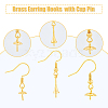 30Pcs 3 Style Rack Plating Brass Earring Hooks KK-DC0002-04-4