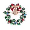 Christmas Wreath & Christmas Bell Enamel Pins WG06691-02-3