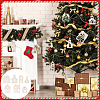 42Pcs Christmas Wood House Pendant Decorations DIY-PH00035-58-5