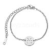 Tarnish Resistant 201 Stainless Steel Link Bracelets STAS-T040-JN009-12-1