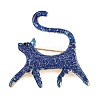 Alloy Rhinestone Lapel Pins for Backpack Clothes LS-JEWB-P055-06G-02-1