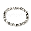 Non-Tarnish 201 Stainless Steel Rope Chain Bracelets STAS-Z056-16P-1