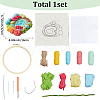 DIY Coaster Punch Needle Embroidery Starter Kits for Beginners DIY-WH20095-003B-2