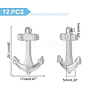 Unicraftale 12Pcs 304 Stainless Steel Hook Clasps STAS-UN0040-72-4