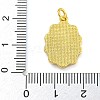 Brass Pendants with Shell and Jump Ring KK-D534-03G-02-3