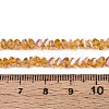 Electroplate Transparent Glass Beads Strands GLAA-N021-4mm-24-2
